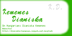 kemenes dianiska business card